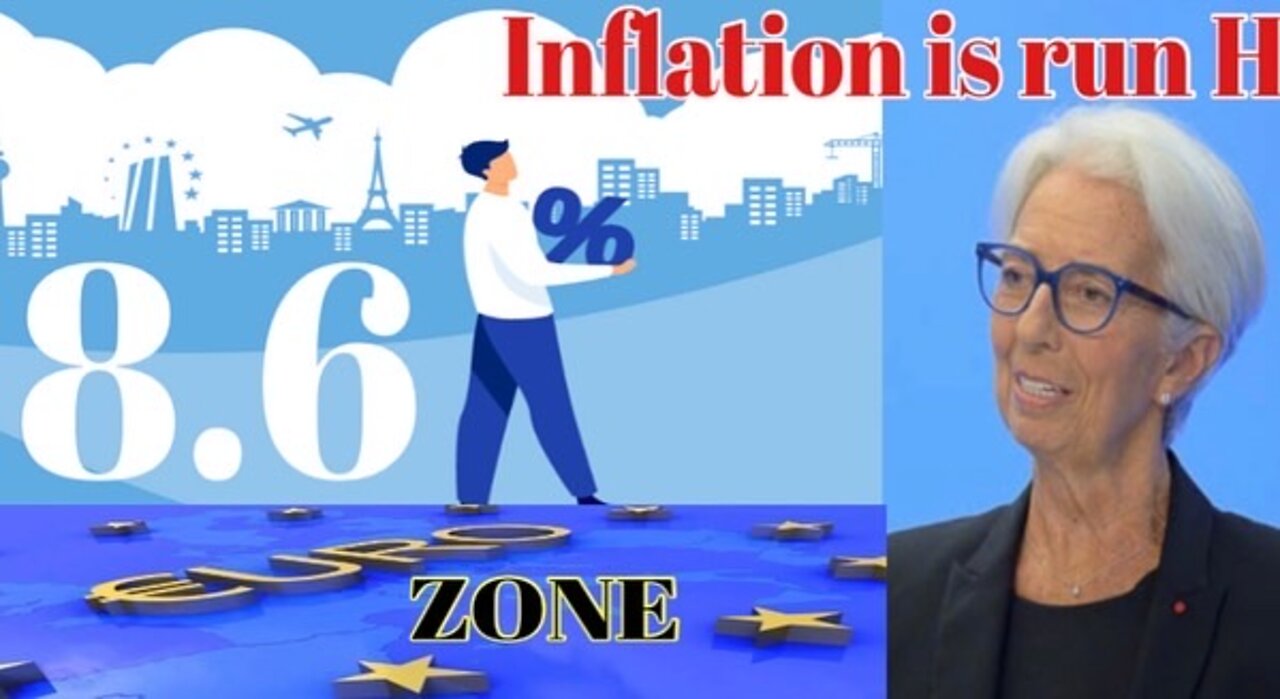 Eurozone 8.6% ( inflation running hot)