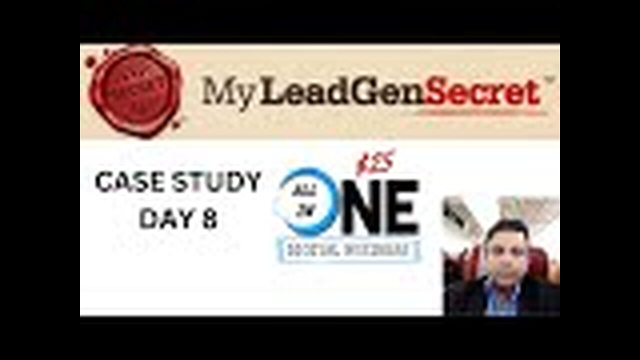 $1000 Per Month Case Study Day 8 - My $25 All-In-One Business - My LeadGen Secret.