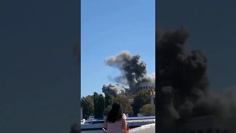 🇺🇦GraphicWar18+🔥Blasted Russian "Black Sea Navy Headquarters" - Glory to Ukraine Armed Forces(ZSU)