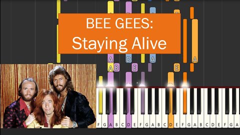 Bee Gees - Staying Alive (Keyboard and Organ Tutorial)