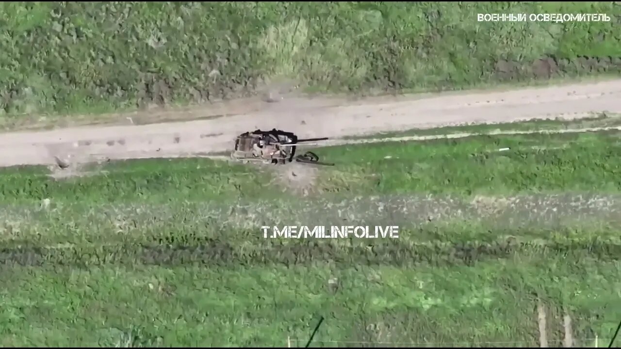 Destroyed APU equipment at the battlefield in Pravdino