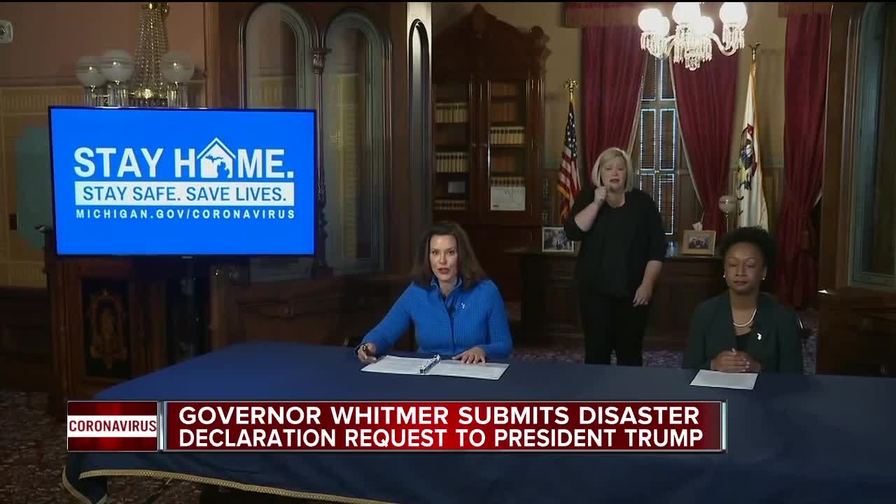 Whitmer asks Trump for major disaster declaration in Michigan over COVID-19