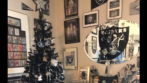 Let It Glow: Vegas Raiders themed tree for holidays