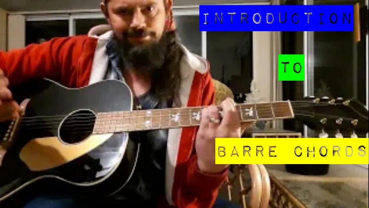 Your First Barre Chord Lesson on an acoustic guitar