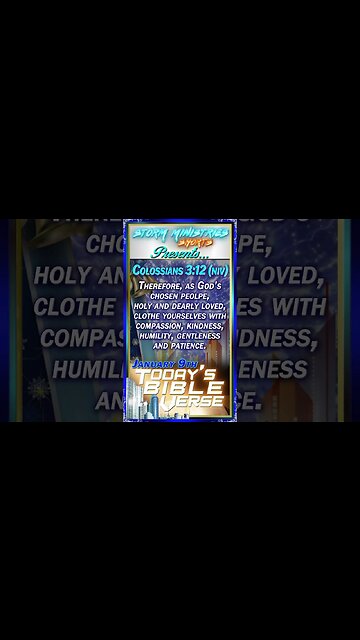 01.09.2023 | STORM MINISTRIES | Daily Bible Verse | Colossians 3:12 (NIV) | #shorts