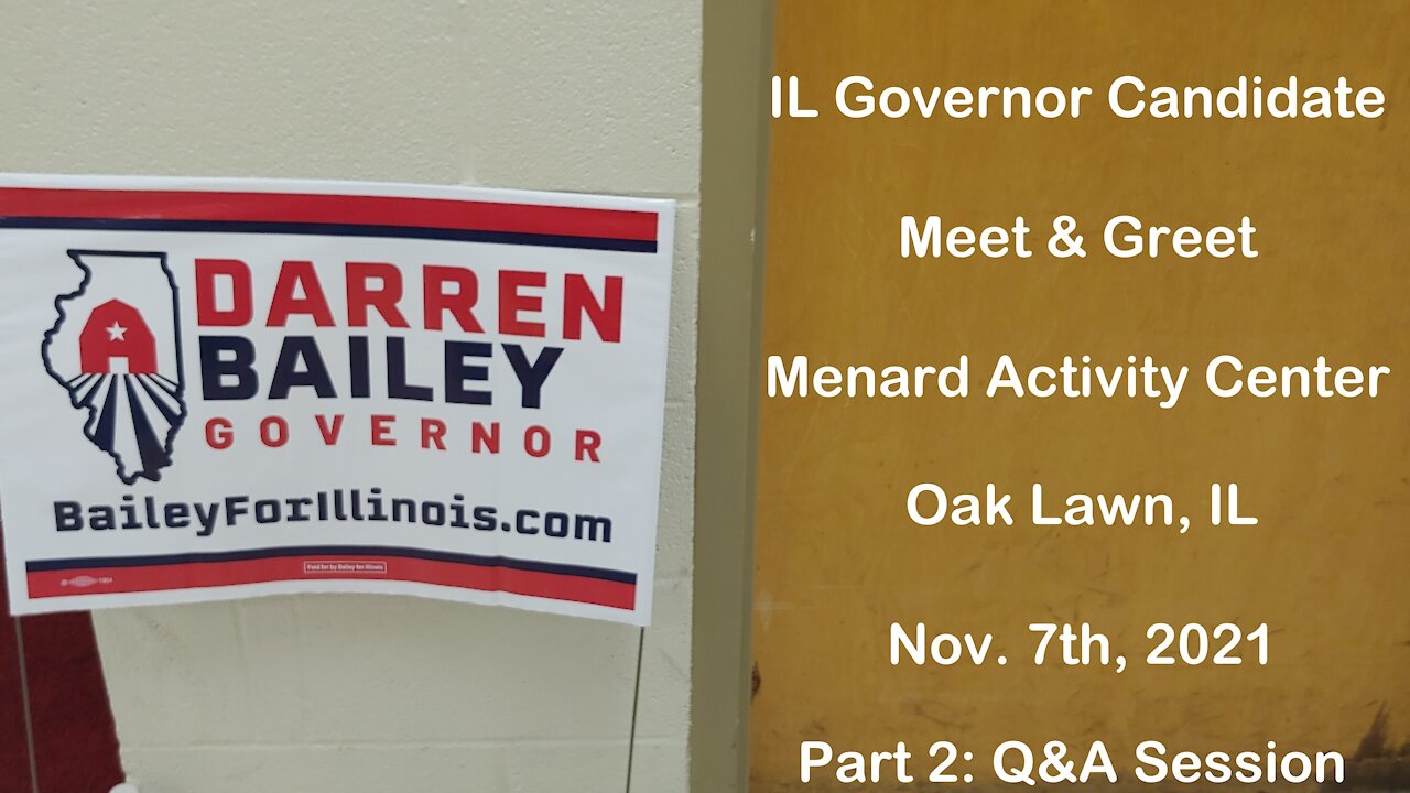 Illinois Gov. Candidate Answers Tough Questions on Key Issues!