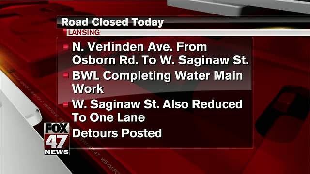 BWL closes roads to complete water main work