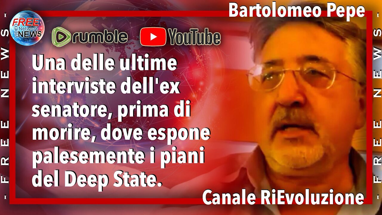 Intervista a Bartolomeo Pepe prima della sua morte, avvenuta pochi giorni fa.