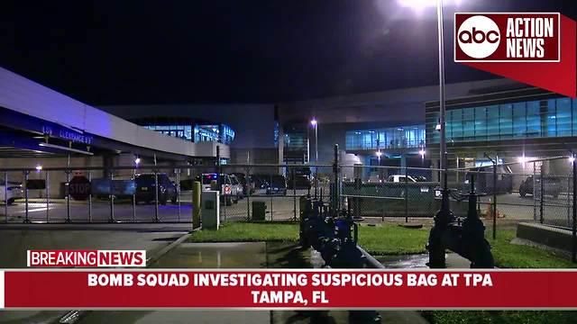 Bomb squad investigating suspicious bag at Tampa International Airport