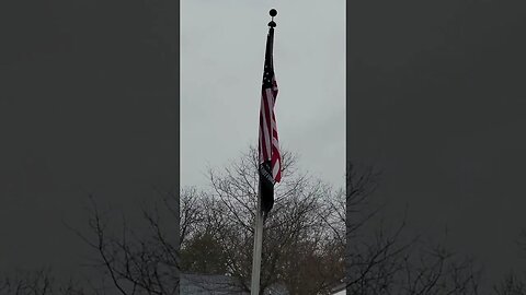 Old Glory and relaxing rain
