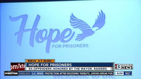 Raiders help recognize graduates of the Hope for Prisoners program