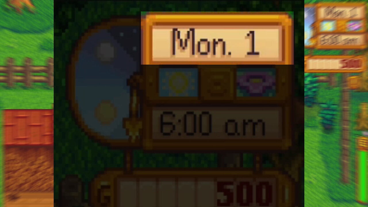 Day Names and Number of Days - Stardew Valley HUD #2