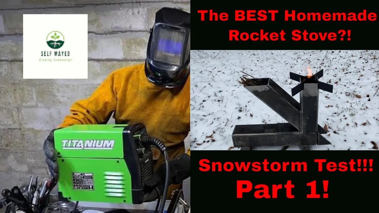 Mike Maye'd It: The BEST Homemade Rocket Stove?! Snowstorm Test! Pt. 1