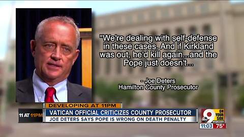 Deters to angry Vatican official: God bless you