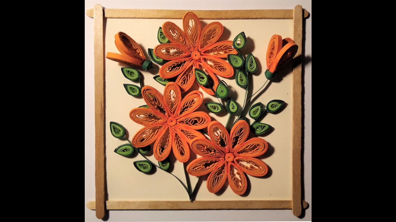 How to make a flower ornament with quilling