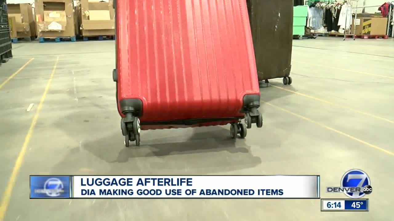 Where does all the abandoned luggage at DIA go?