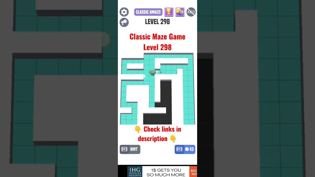 Classic Maze Game Level 298. #shorts