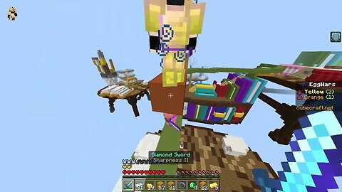 noobs running away as usual and taking this L in Cubecraft Eggwars