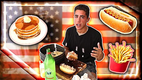 Following a STANDARD AMERICAN DIET! Pancakes! Hot Dogs! French Fries!