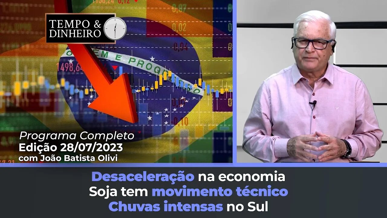 Soja tem movimento técnico. Desaceleração na criação de empregos. Chuvas intensas no Sul