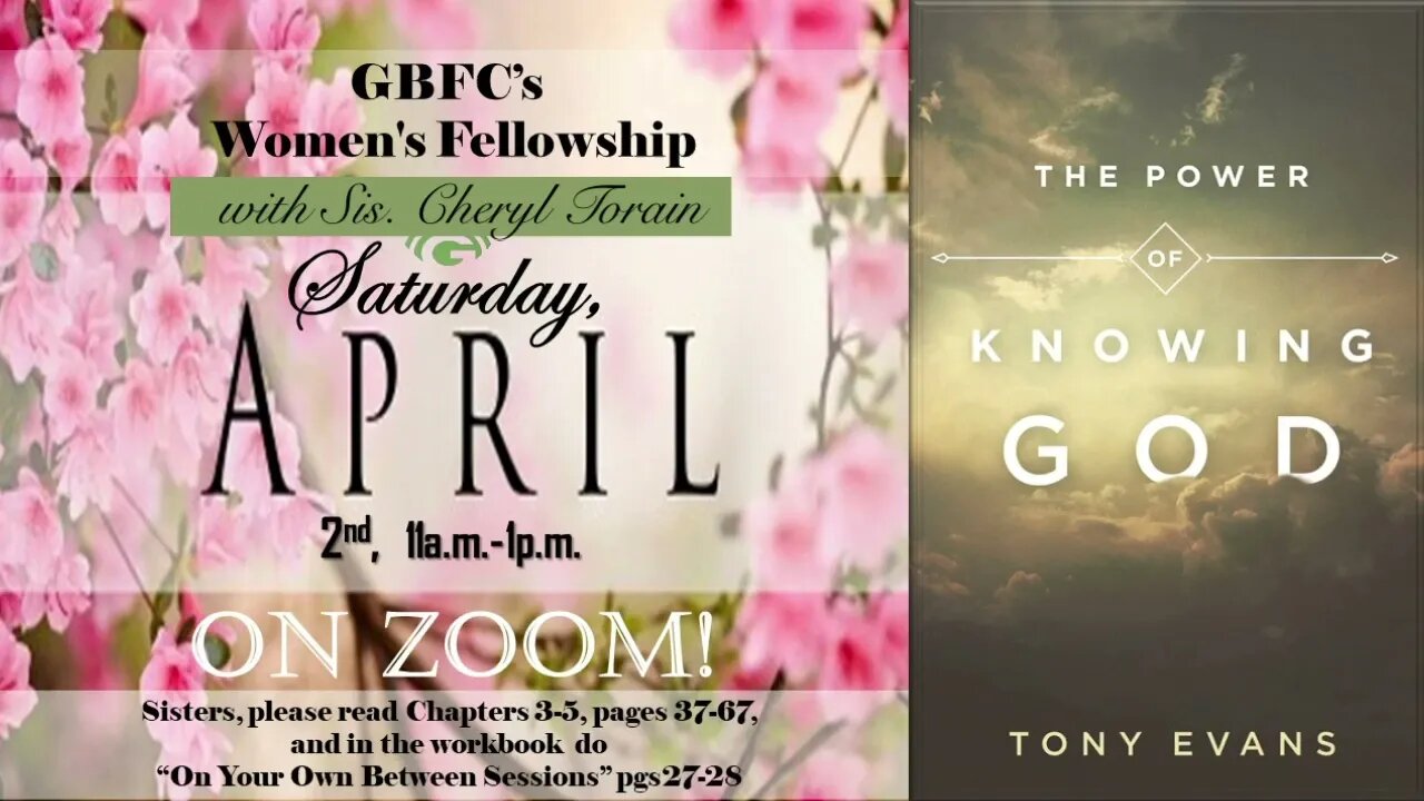 GBFC's Women's Fellowship Saturday, APRIL 2, 2022