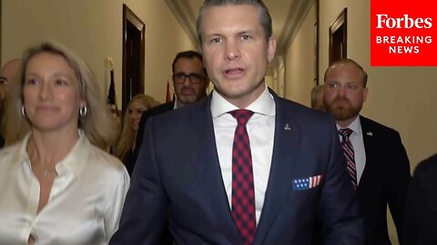 Pete Hegseth Tells Reporters He's Having 'A Good Day In The U.S. Senate Meeting With Senators'