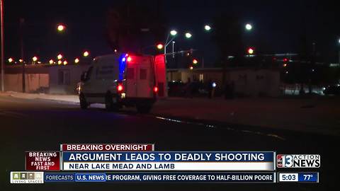 Argument leads to shooting in North Las Vegas