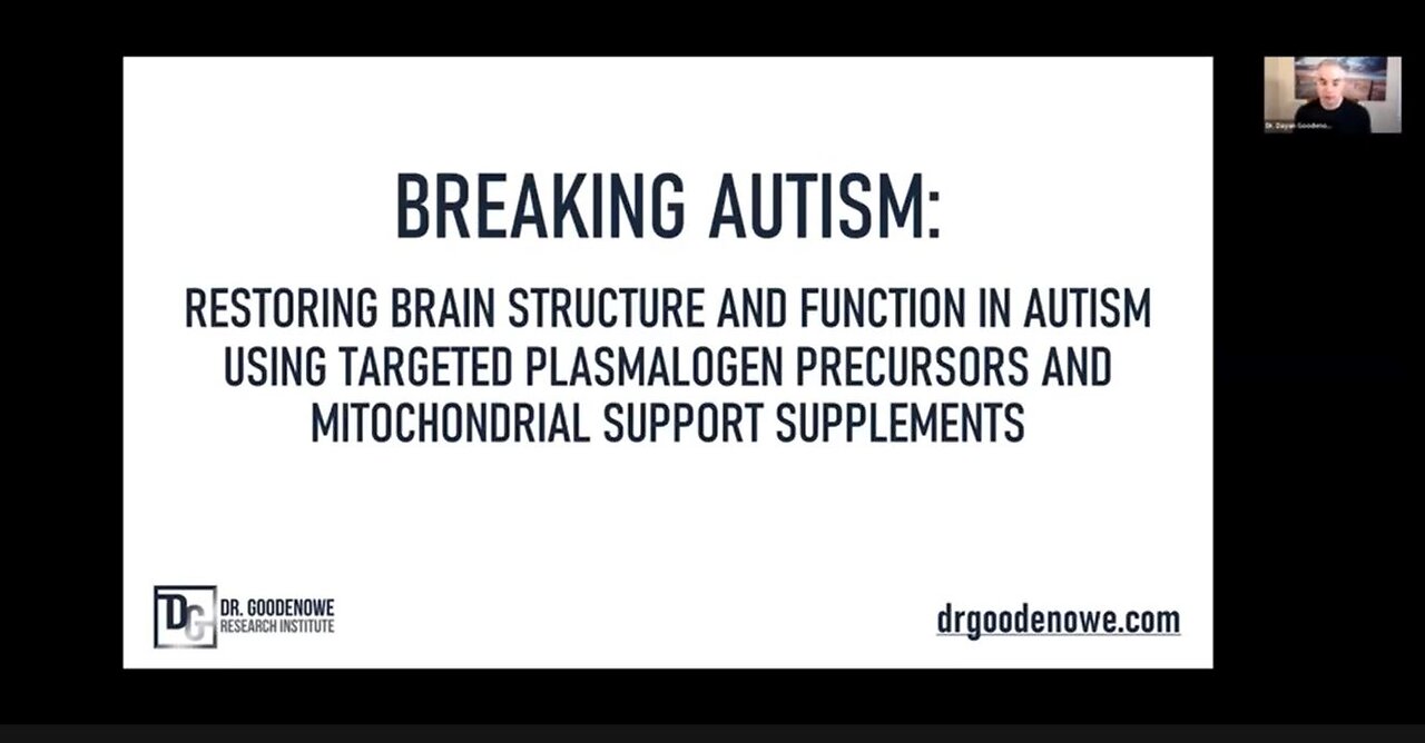 Restoring Brain structure and Function in Autism using targeted Plasmalogen Precursors