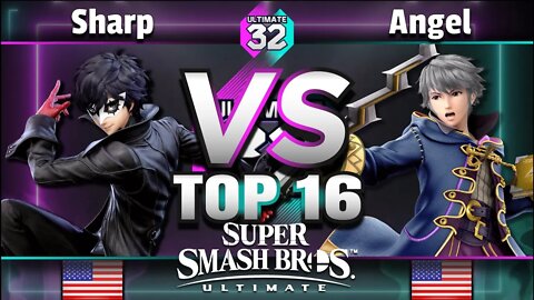 ULTIMATE 32 Top 16 - Nest | Sharp (Joker, Sheik, Wolf) vs. Angel (Robin, Palutena) - Smash Ultimate