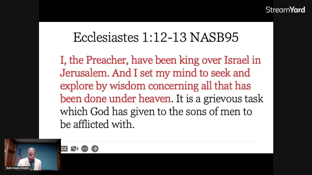 Ecclesiastes 1-4 Review