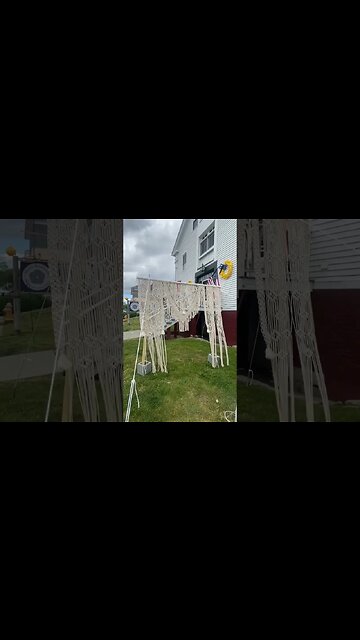 Just a macrame wedding backdrop blowing in the breeze #shorts