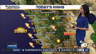 Cool morning will give way to warmer weather