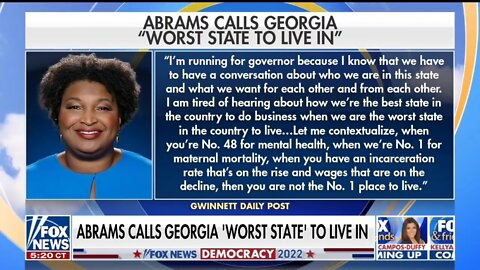 Stacey Abrams: Georgia Is The Worst State In The Country To Live