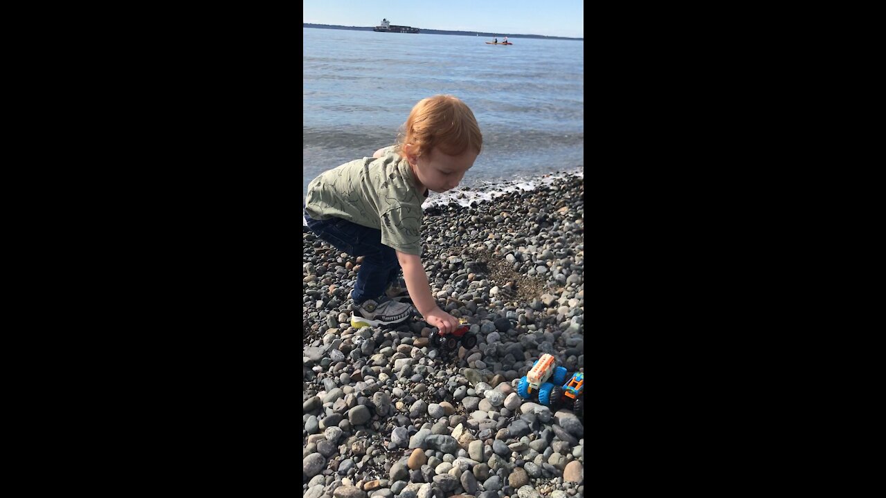 Monster cars on the beach