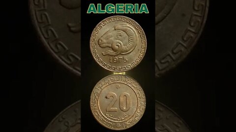 Algeria 20 Santimat 1975.#shorts #coinnotesz