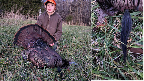 His First Turkey! Longbeard Down While Deer Hunting