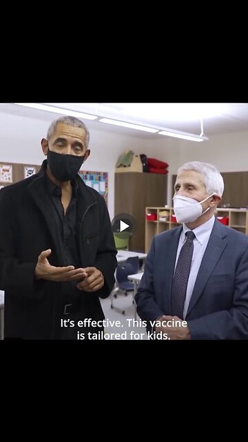 "It's safe. It's effective. This vaccine is tailored for kids." Remember when Barack Obama...