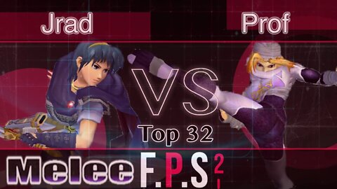 Jrad (Marth) vs. Prof (Sheik) - Melee Top 32 - FPS2