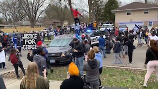 BLM Smash Cop Car Windows In Violent Protests In MN