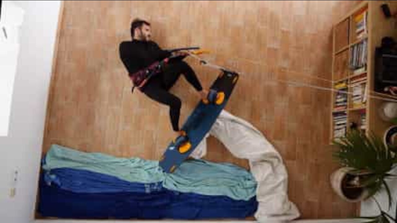 Kitesurfing in the living room is possible!