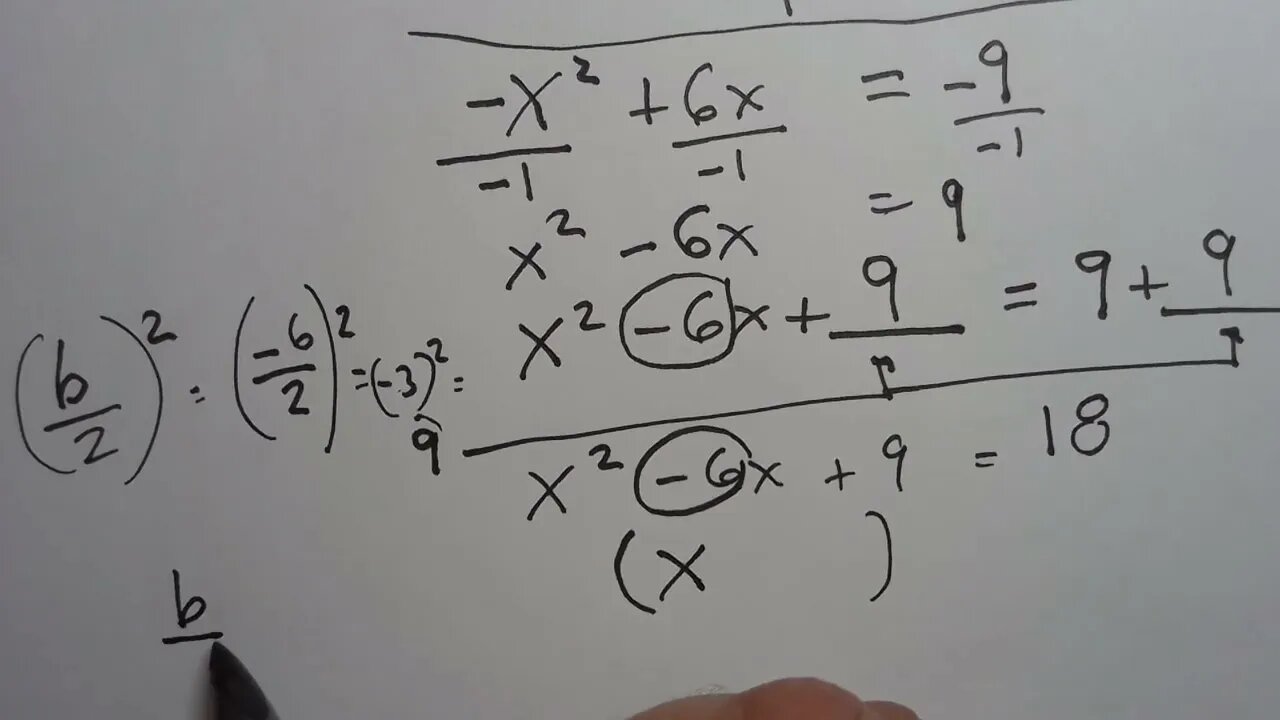 How to Complete the Square with a Negative Coefficient