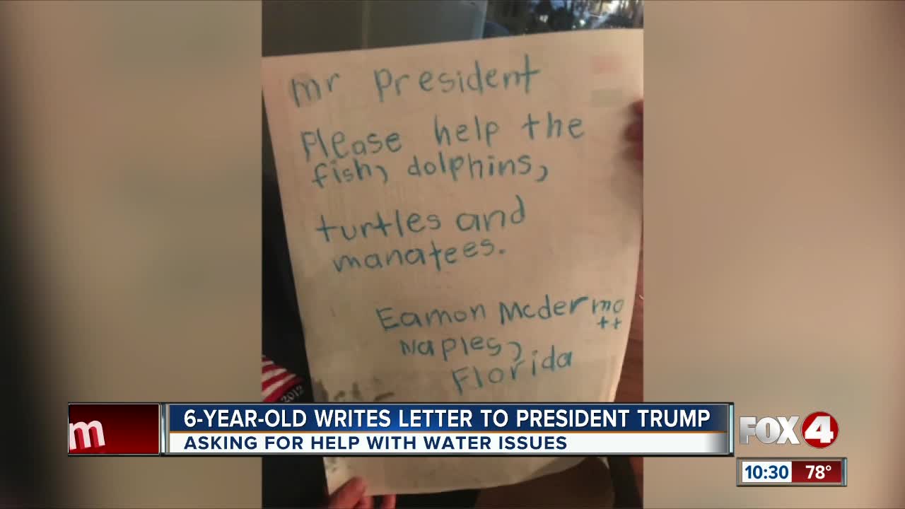 Naples boy writes letter to President Trump about dead fish