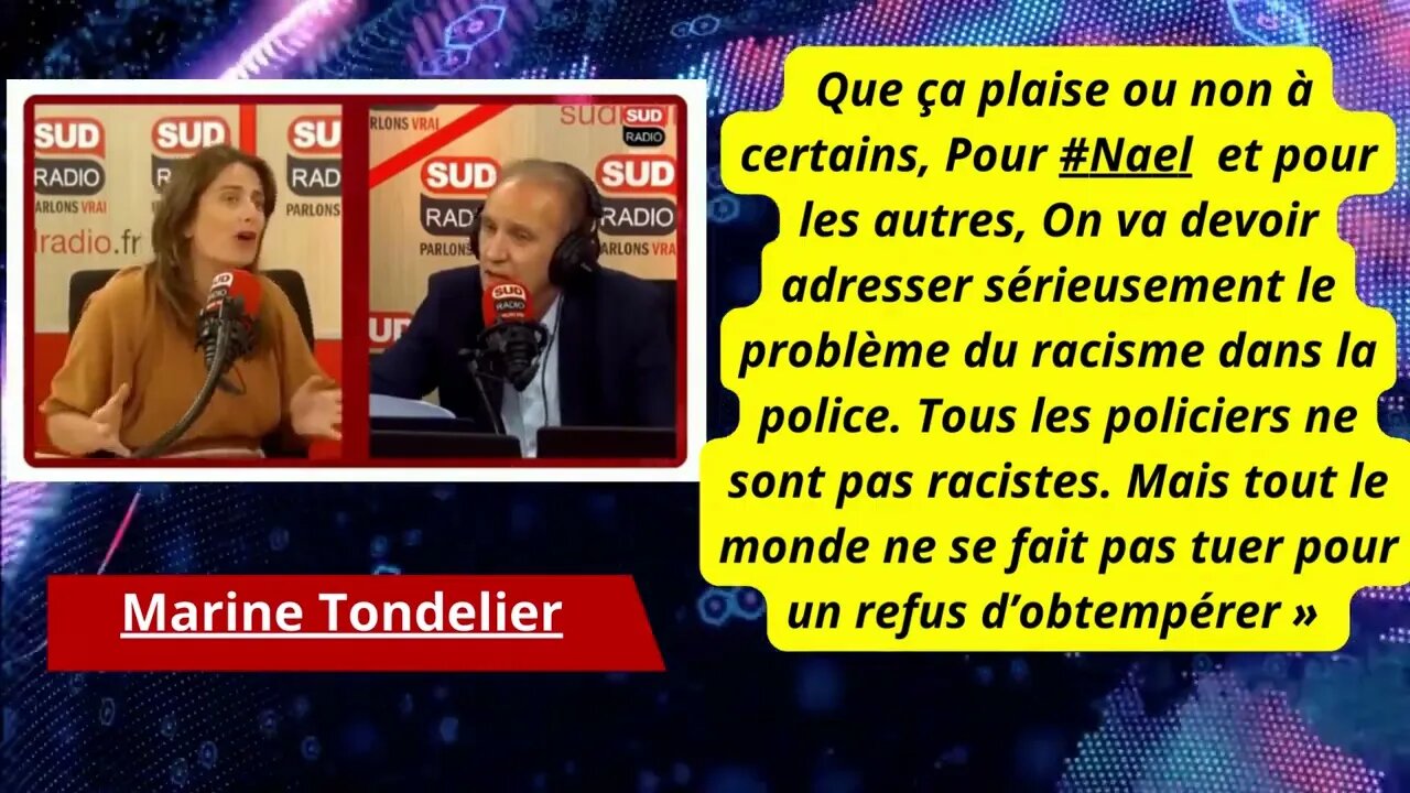 Marine Tondelier. Que ça plaise ou non à certains,Pour #Nael 🙏 et pour les autres,