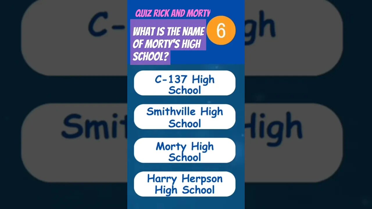 🎬 QUIZ_RICK_AND_MORTY: What is the name of Mort's high school? #rickandmorty #shorts