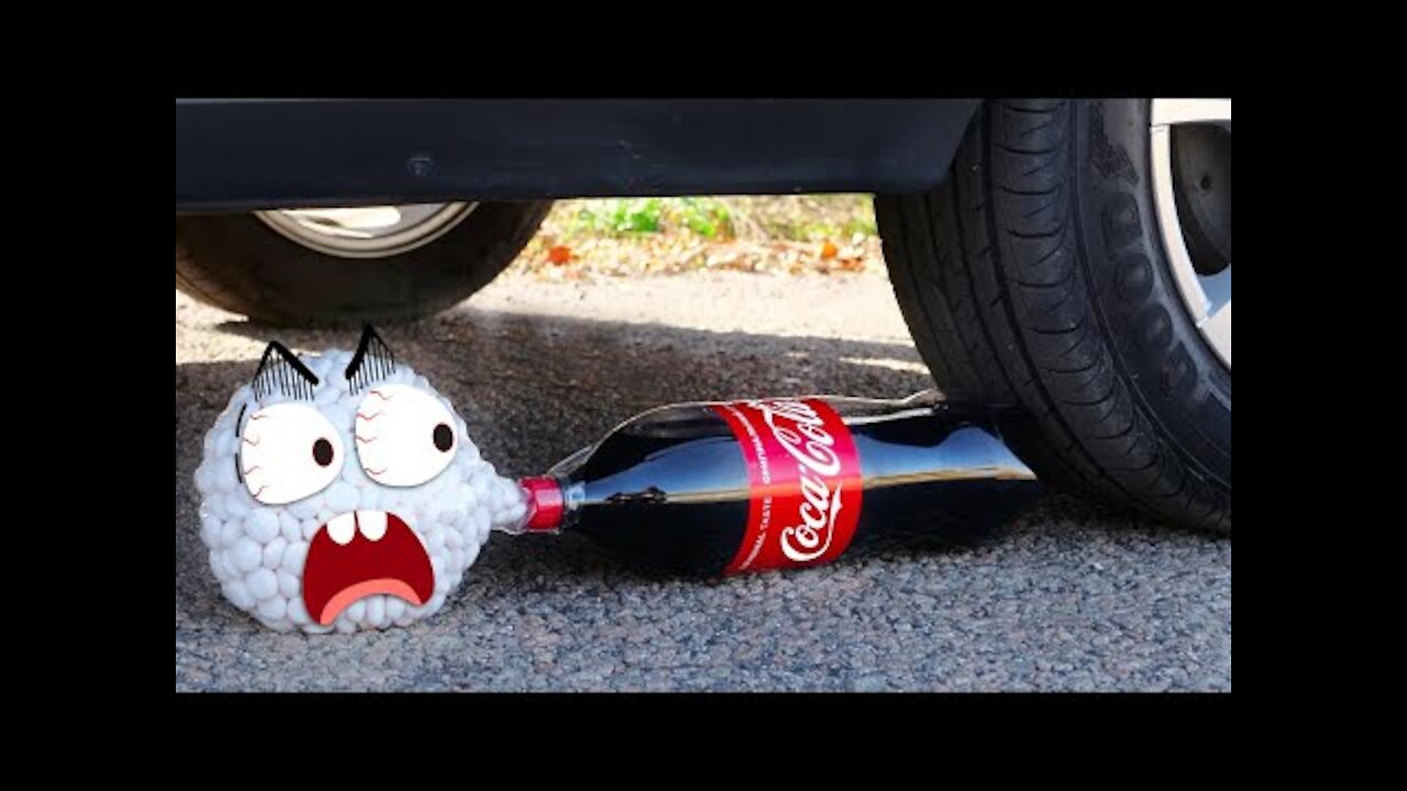 Crushing Crunchy & Soft Things by Car | Experiment Car vs Coca Cola and Mentos - New