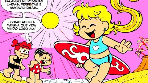 UM PAR ROMÂNTICO NA PRAIA - QUADRINHOS DA TURMA DA MÔNICA