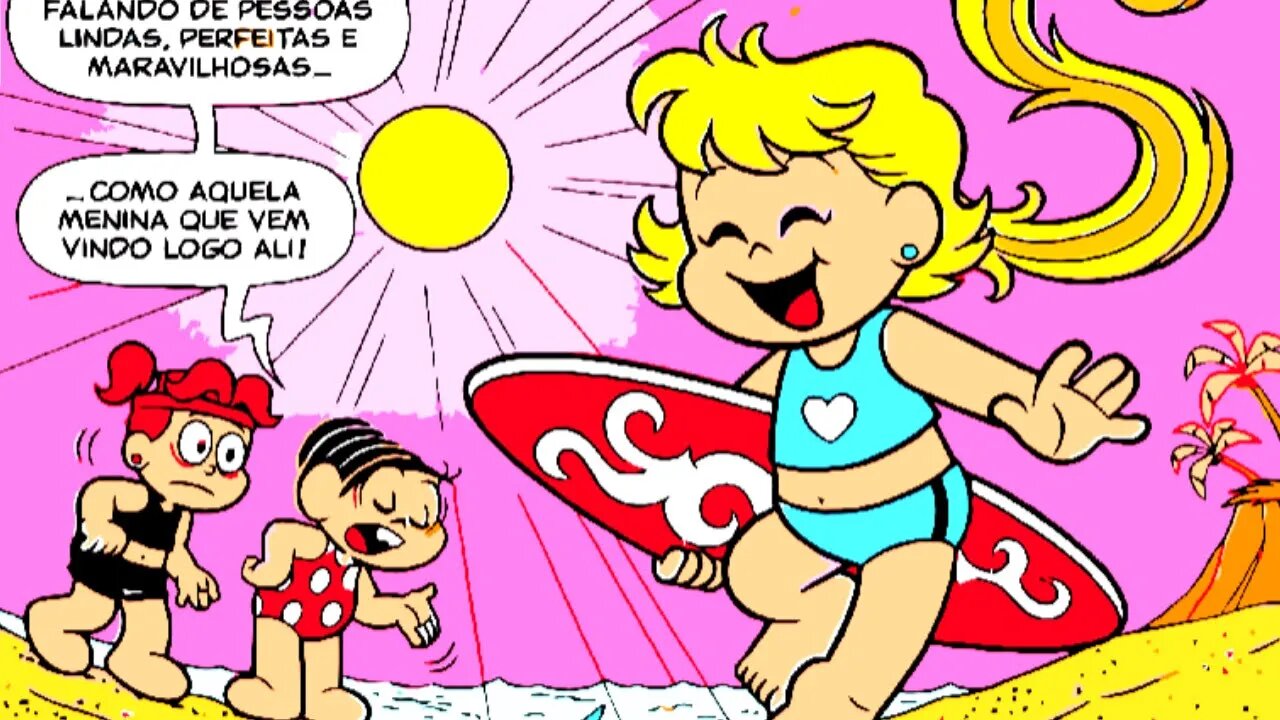 UM PAR ROMÂNTICO NA PRAIA - QUADRINHOS DA TURMA DA MÔNICA