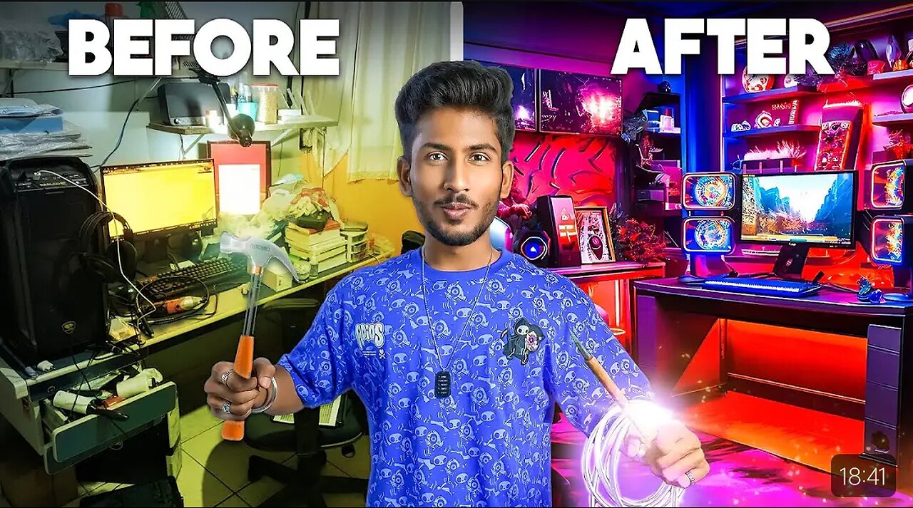 I turned my messy room to Epic gaming setup 🔥