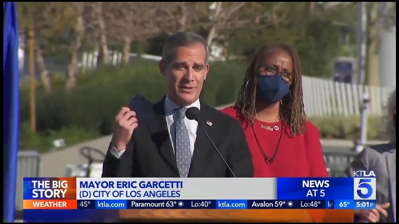 LA Mayor: I Didn't Wear My Mask Because I Was Holding My Breath