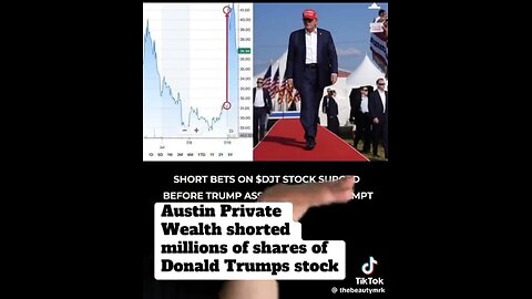 DJT stock was massively shorted before Trump assassination attempt